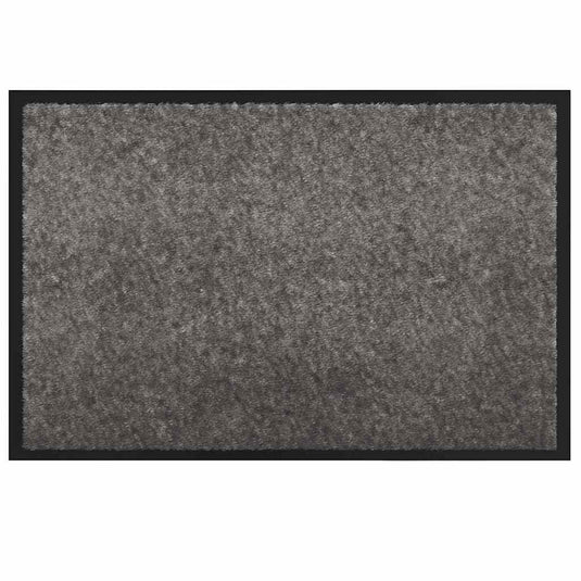 Vidaxl deurmat lichtgrijs 60 x 40 x 1.2 cm teddy stof