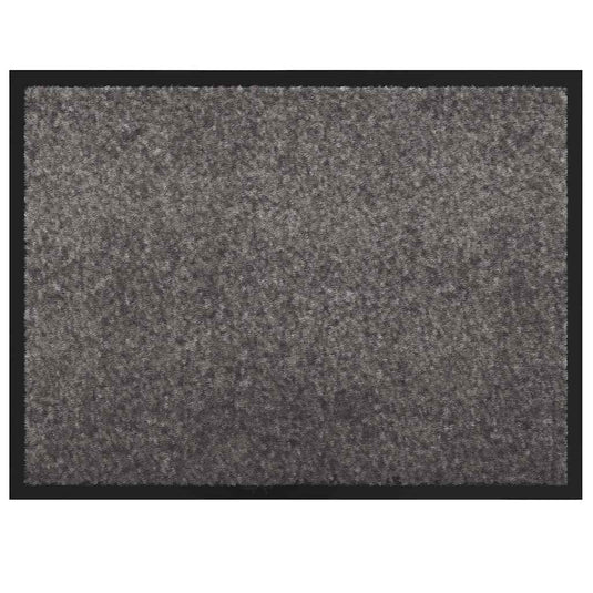 Vidaxl deurmat lichtgrijs 60 x 40 x 1.2 cm teddy stof