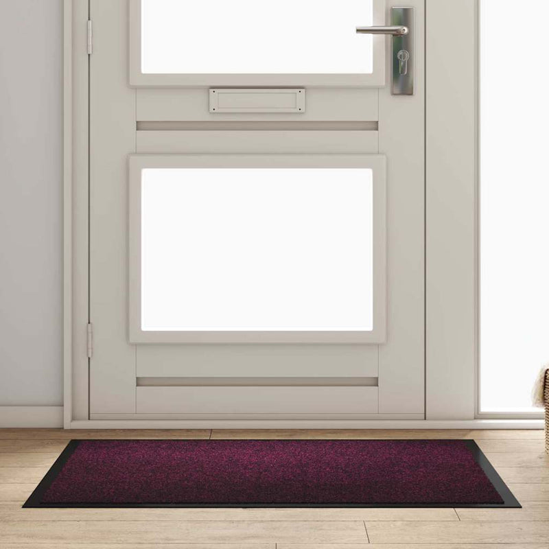 Afbeelding laden in galerijviewer, Vidaxl deurmat bordeauxrood 60 x 40 x 1.2 cm teddy stof
