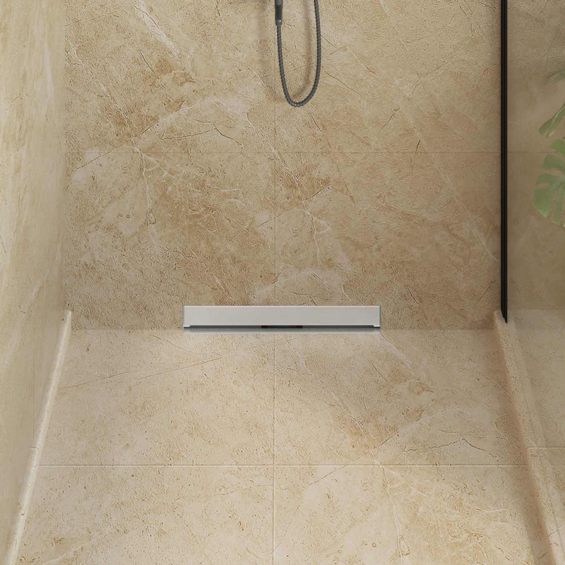 ギャラリービューアに画像をロードする, Vidaxl wandgemonteerde douche afvoer zilver 50 cm roestvrij staal 304
