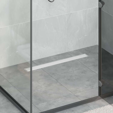 Vidaxl 2 in 1 doucheafvoer zilver 80 cm roestvrij staal 304