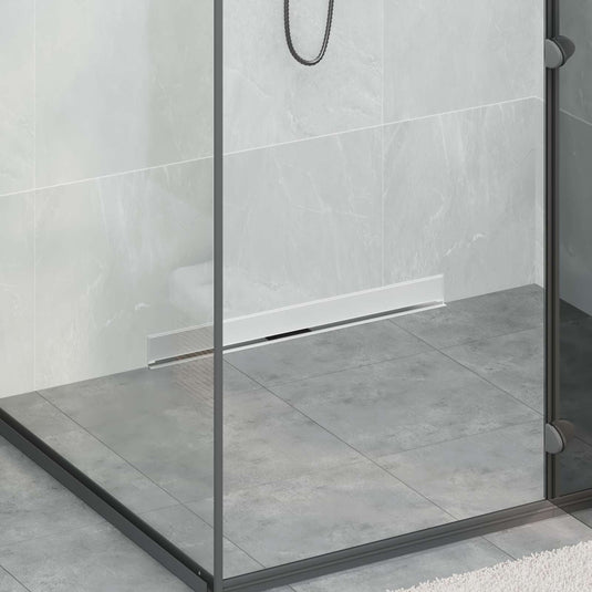 Vidaxl wandgemonteerde douche afvoer zilver 70 cm roestvrij staal 304