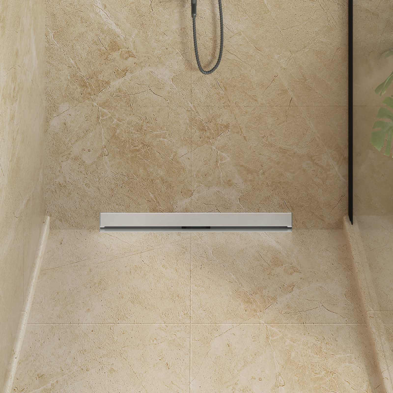 ギャラリービューアに画像をロードする, Vidaxl wandgemonteerde douche afvoer zilver 70 cm roestvrij staal 304
