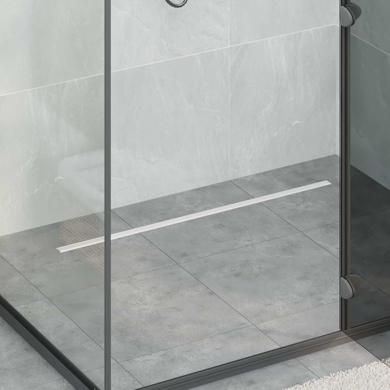 Chargez l'image dans la visionneuse de la galerie, Vidaxl 360° doucheafvoer met slank model zilver 90 cm
