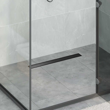 Vidaxl doucheafvoer 2-in-1 met 360° sifon zwart 60 cm