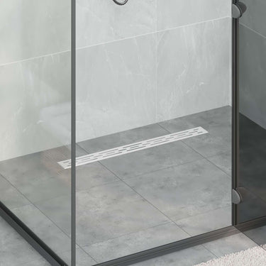 Vidaxl doucheafvoer met lijndesign zilver 70 cm roestvrij staal 304