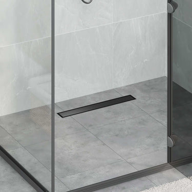Vidaxl doucheafvoer 2-in-1 met 360° sifon zwart 50 cm