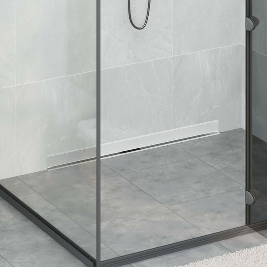 Vidaxl wandgemonteerde douche afvoer zilver 90 cm roestvrij staal 304