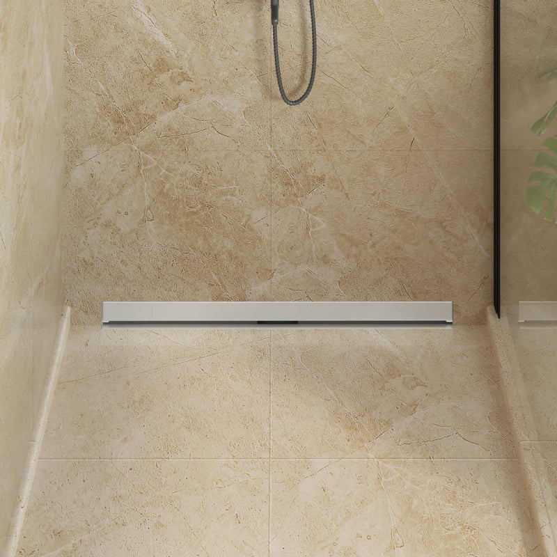Chargez l'image dans la visionneuse de la galerie, Vidaxl wandgemonteerde douche afvoer zilver 90 cm roestvrij staal 304
