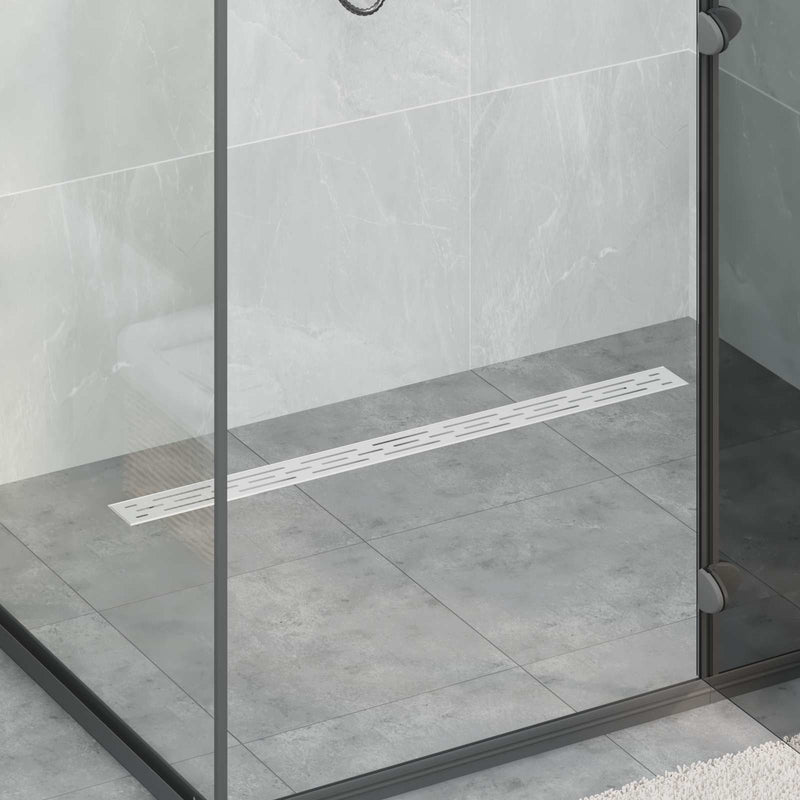 Afbeelding laden in galerijviewer, Vidaxl doucheafvoer glasdeksel met 360° sifon zilver 90 cm
