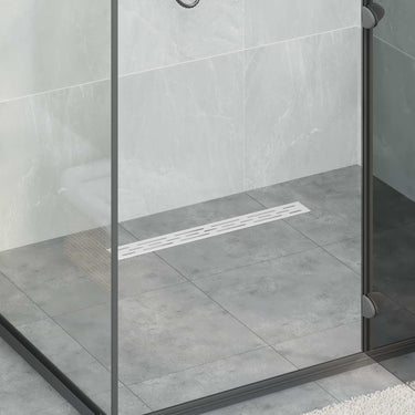 Vidaxl doucheafvoer glasdeksel met 360° sifon zilver 60 cm