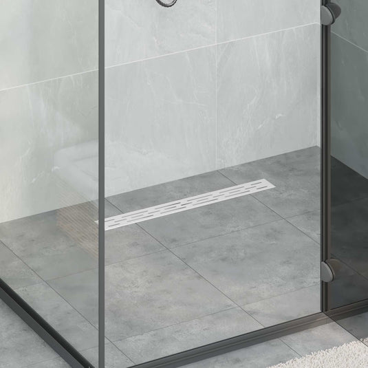 Vidaxl doucheafvoer glasdeksel met 360° sifon zilver 60 cm