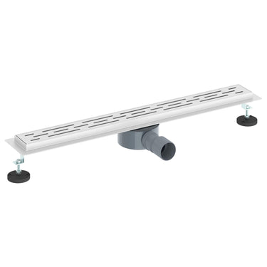 Vidaxl doucheafvoer glasdeksel met 360° sifon zilver 70 cm