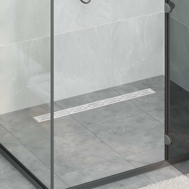 Afbeelding laden in galerijviewer, Vidaxl doucheafvoer glasdeksel met 360° sifon zilver 80 cm

