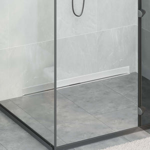 Vidaxl wandgemonteerde douche afvoer zilver 100 cm roestvrij staal 304