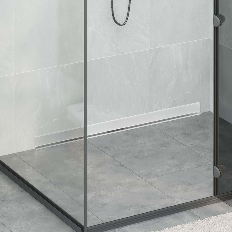 Afbeelding laden in galerijviewer, Vidaxl wandgemonteerde douche afvoer zilver 100 cm roestvrij staal 304
