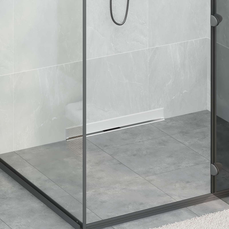 Afbeelding laden in galerijviewer, Vidaxl wandgemonteerde douche afvoer zilver 60 cm roestvrij staal 304
