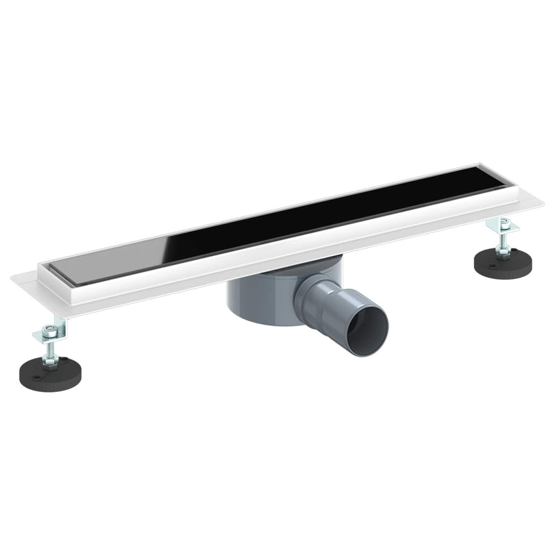 Afbeelding laden in galerijviewer, Vidaxl doucheafvoer glasdeksel met 360° sifon zwart 50 cm
