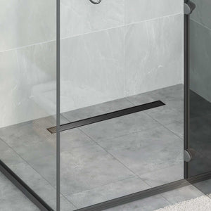 Vidaxl 2 in 1 doucheafvoer zwart 80 cm roestvrij staal 304