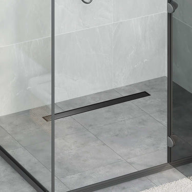 Vidaxl 2 in 1 doucheafvoer zwart 80 cm roestvrij staal 304