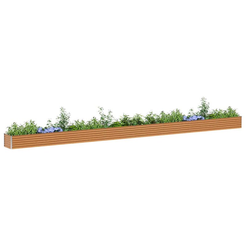 Afbeelding laden in galerijviewer, Vidaxl verhoogde plantenbak 775 x 50 x 36 cm gegalvaniseerd staal
