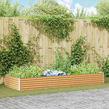 Vidaxl verhoogde plantenbak 290 x 100 x 36 cm gegalvaniseerd staal