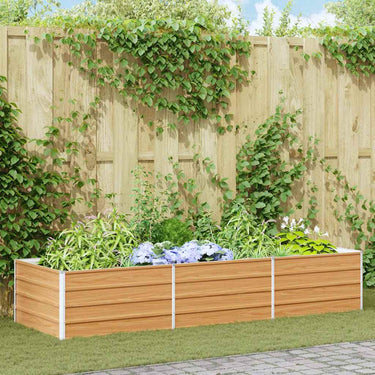 Vidaxl verhoogde plantenbak licht bruin 240 x 80 x 45 cm