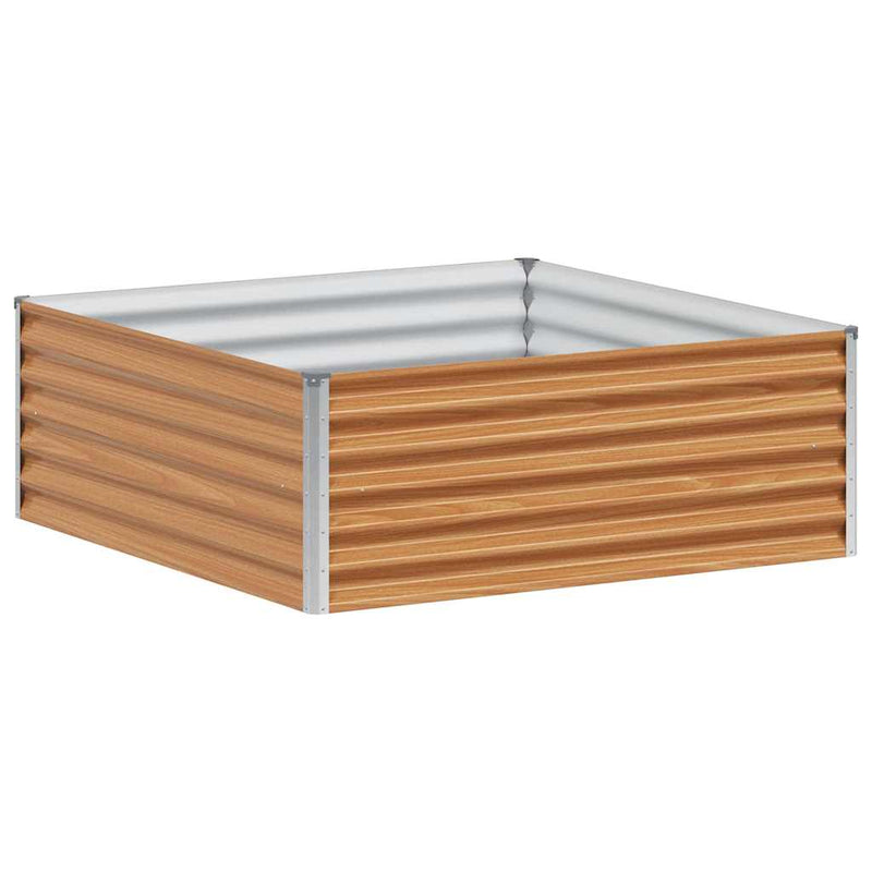Afbeelding laden in galerijviewer, Vidaxl verhoogde plantenbak 98 x 100 x 36 cm gegalvaniseerd staal
