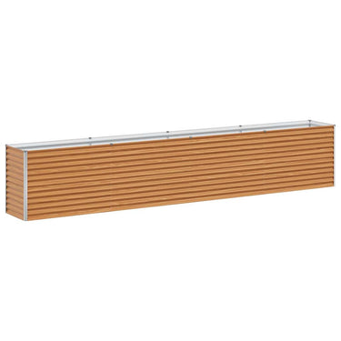 Vidaxl verhoogde plantenbak 390 x 50 x 68 cm gegalvaniseerd staal