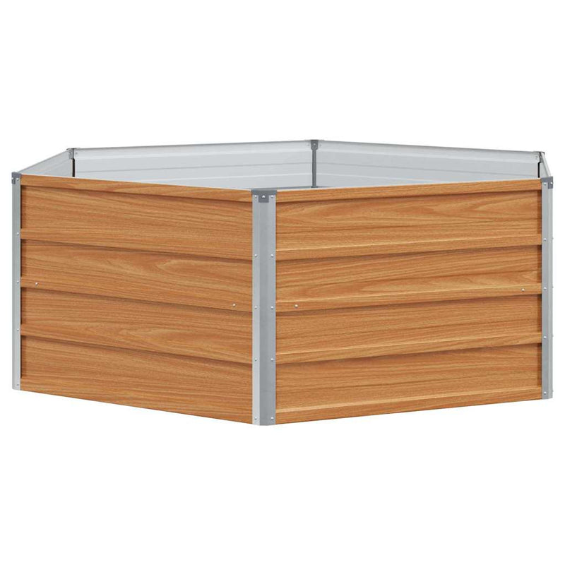 Afbeelding laden in galerijviewer, Vidaxl verhoogd tuinbed hout uiterlijk 129 x 129 x 45 cm
