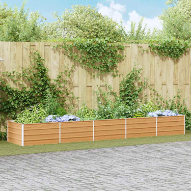 Vidaxl verhoogde plantenbak licht bruin 400 x 80 x 45 cm