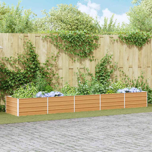 Vidaxl verhoogde plantenbak licht bruin 400 x 80 x 45 cm