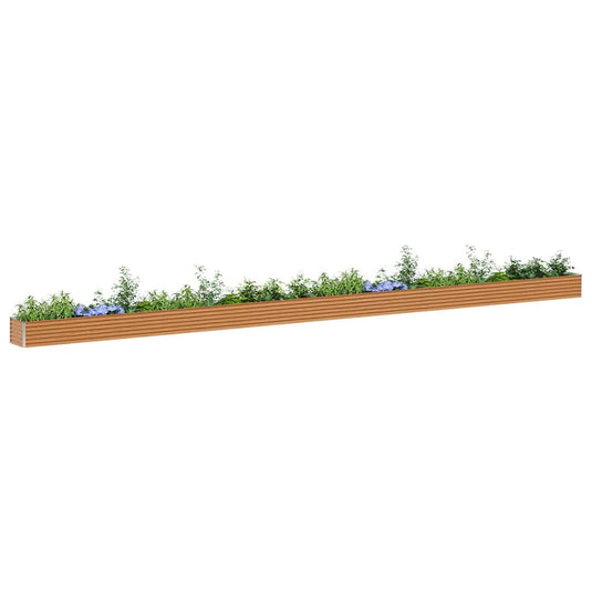 Vidaxl verhoogde plantenbak 970 x 50 x 36 cm gegalvaniseerd staal