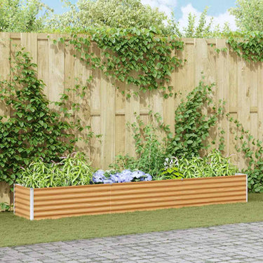 Vidaxl verhoogde plantenbak 290 x 50 x 36 cm gegalvaniseerd staal