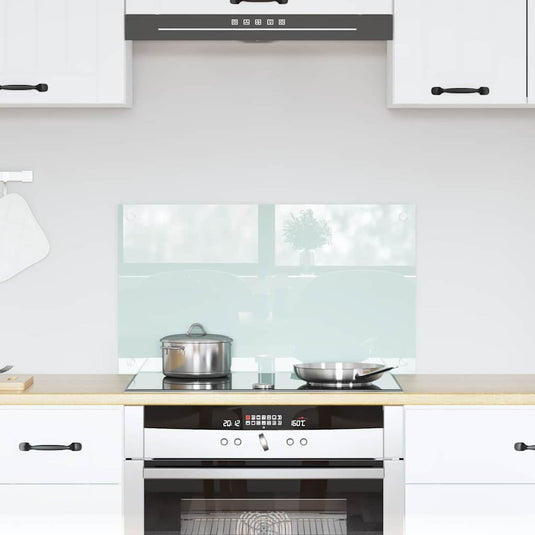 Vidaxl keuken achterwand wit 70 x 40 cm gehard glas