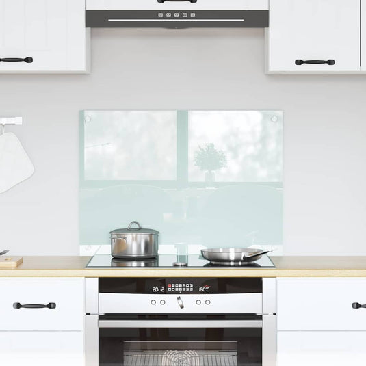 Vidaxl keukenachterwand melk 70 x 50 cm gehard glas