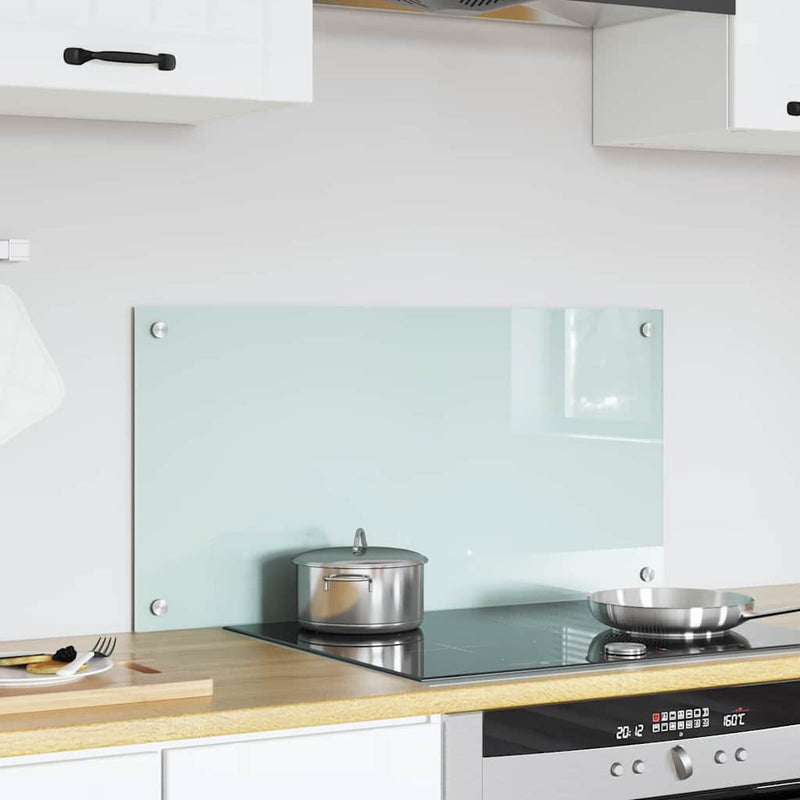 Chargez l'image dans la visionneuse de la galerie, Vidaxl keuken achterwand wit 80 x 40 cm gehard glas
