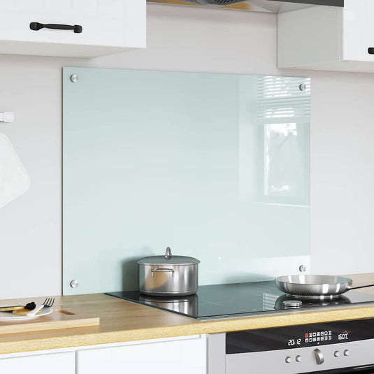 Vidaxl keukenachterwand melk 80 x 60 cm gehard glas
