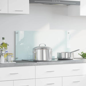 Vidaxl keuken achterwand wit 90 x 40 cm gehard glas