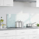 Vidaxl keuken achterwand wit 90 x 40 cm gehard glas