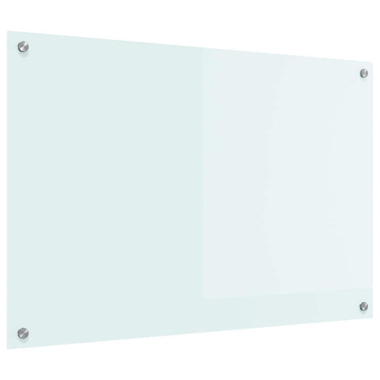 Vidaxl keuken achterwand wit 90 x 60 cm gehard glas