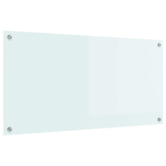 Vidaxl keuken achterwand wit 100 x 50 cm gehard glas