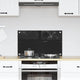 Vidaxl keuken achterwand zwart 70 x 40 cm gehard glas