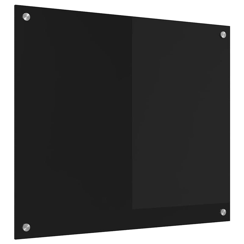 Chargez l'image dans la visionneuse de la galerie, Vidaxl keuken achterwand zwart 70 x 60 cm gehard glas

