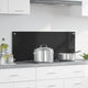 Vidaxl keuken achterwand zwart 100 x 40 cm gehard glas