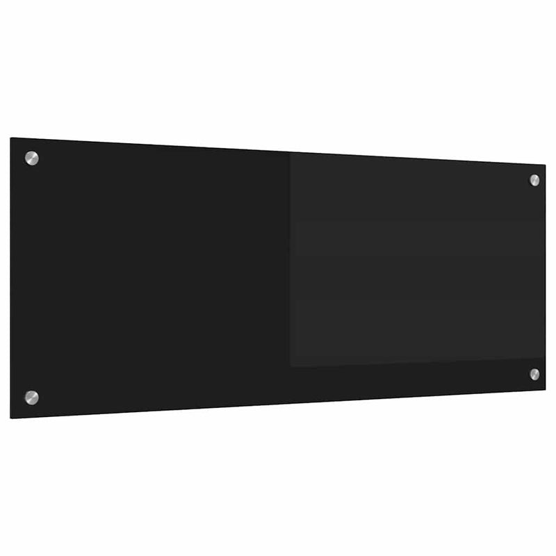 Chargez l'image dans la visionneuse de la galerie, Vidaxl keuken achterwand zwart 100 x 40 cm gehard glas

