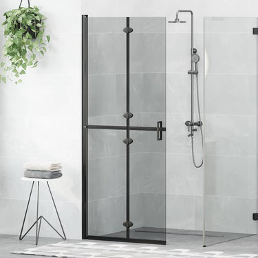 Vidaxl inloopdouchewand zwart 90 x 6.5 x 190 cm