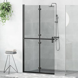 Vidaxl inloopdouchewand zwart 90 x 6.5 x 190 cm