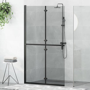 Vidaxl inloopdouchewand zwart 90 x 6.5 x 190 cm