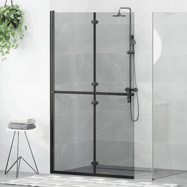 Vidaxl inloopdouchewand zwart 90 x 6.5 x 190 cm
